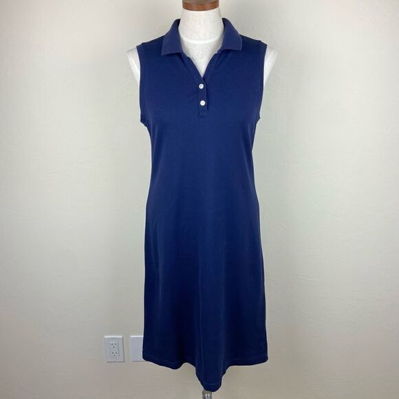 L.L. Bean Knit Tank Top Dress - Navy - Picture 1 of 6